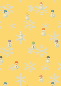 Colorful Snowman02 on light yellow