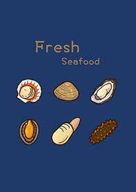 Interesting seafood(Navy blue)