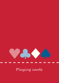 Playing cards -Retro pop red-