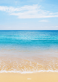 Sandy beach and clear sea from Japan