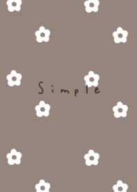 大人なグレージュと小花柄。