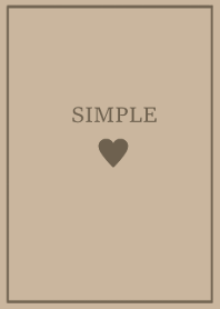 SIMPLE HEART -mocha brown-