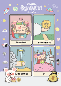 พระพิฆเนศน่ารัก : มูเตลู (สีม่วง)