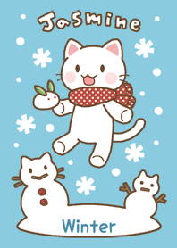 White cat and Winter