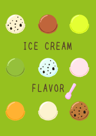 ICE CREAM FLAVOR/LEAF GREEN
