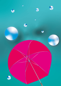 Umbrella and sound of rain.