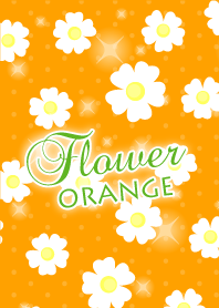 シンプルな大きめ花柄の着せかえ-オレンジ-