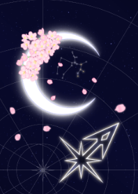 พระจันทร์ราศีธนูและดอกซากุระ