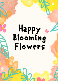 Blooming cute flowers Theme