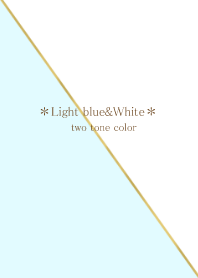 Light blue&White two tone color