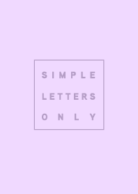 Simple letters only /purple
