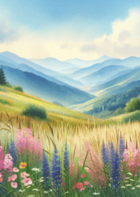 flower field nature simple