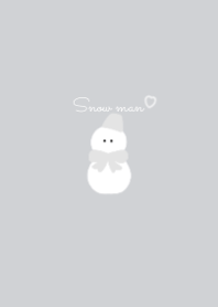Snowman in Monochrome White