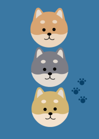 シンプル・柴犬/blue