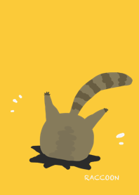 Raccoon fit into a hole