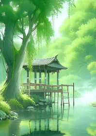 green willow tree