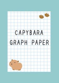 CAPYBARA GRAPH PAPER/DUSTY MINT GREEN