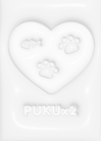 PUKUx2 (M) - ねこ - グレー 01