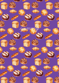 bread bread bread on purple