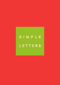 Simple letters / red & green.