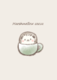 Marshmallow cocoa Hedgehog -green-