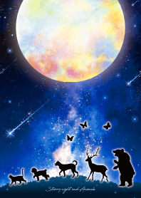 Starry night and Animals 14*