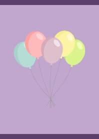 ふわふわ風船02 紫色