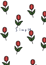 White x tulip pattern. Stylish.