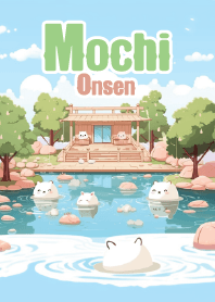 cute mochi in japanese onsen