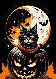 halloween cat F33024