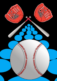 LightBlue polka dots and baseball-balls