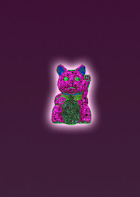 Lucky pink diamond inviting cat