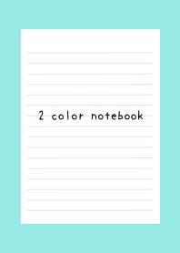 2 COLOR NOTEBOOK-BLUE&GREEN-BLUE GREEN
