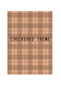DUSTY ORANGE CHECKERED THEME/WHITE
