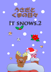 Rabbit and bear daily<It snows.2>
