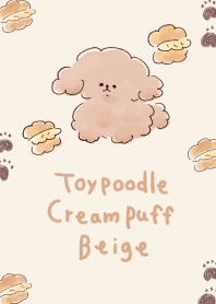 Toy Poodle Cream Puff Warna Krem