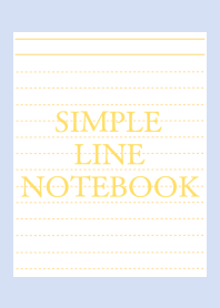 SIMPLE YELLOW LINE NOTEBOOKj-BLUE GRAY