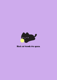 Black cat travels into space.