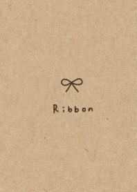 Kraft paper and ribbon.