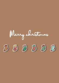 christmas socks - caramel