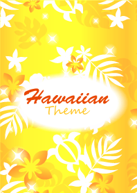 HawaiianTheme ハッピーハワイ柄5 黄色