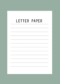 LETTER PAPER/DUSTY GREEN