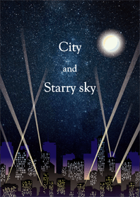 City and Starry sky