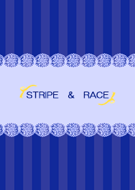 Stripe & race Blue