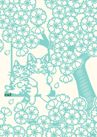 Paper Cutting (Cherry Blossoms & Cats)04