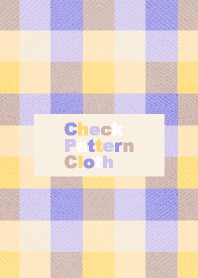 Check Pattern Cloth Pastel yellow-purple