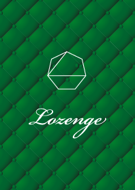 Lozenge with simple geometric shapes.