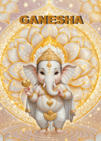 Ganesha rich, fulfilled, Happy