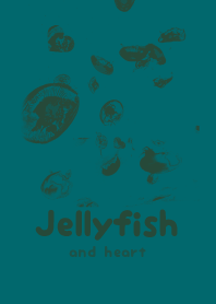 Jellyfish & heart Teal GRN