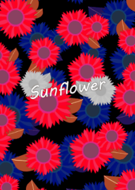 Sunflower -Red & Blue-